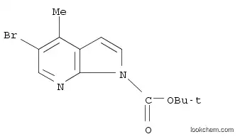 Molecular Structure of 1207624-10-9 (1H-Pyrrolo[2,3-b]pyridine-1-carboxylic acid, 5-bromo-4-methyl-, 1,1-dimethylethyl ester)